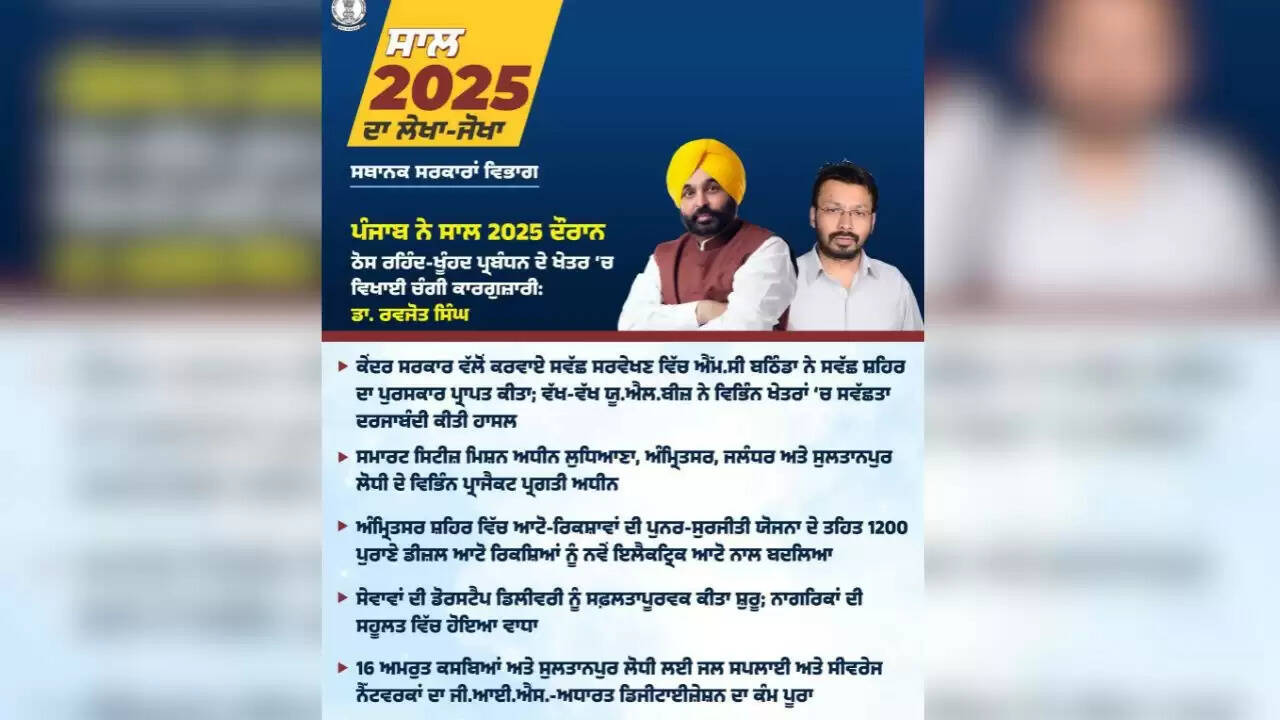 पंजाब में ठोस अपशिष्ट प्रबंधन में उत्कृष्टता: 2025 के लक्ष्य की ओर बढ़ते कदम