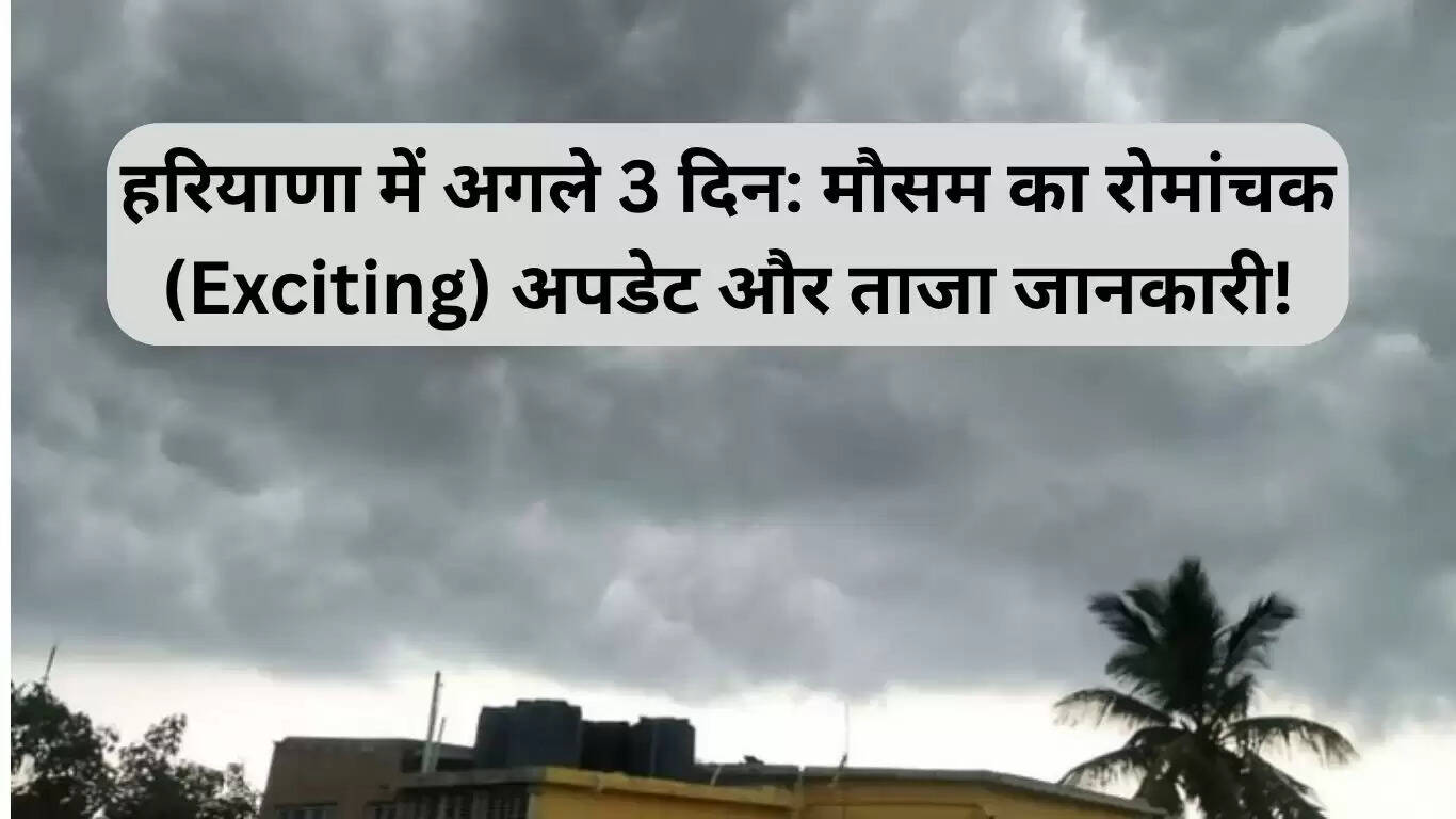 हरियाणा में मौसम का हाल: अगले 3 दिनों का पूर्वानुमान