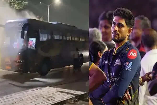 गुजरात टाइटंस की बस में शॉर्ट सर्किट के कारण खिलाड़ियों में मची अफरा-तफरी