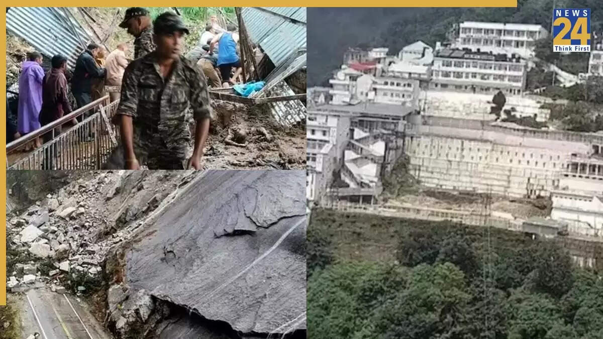 भारी बारिश से माता वैष्णो देवी रूट पर लैंडस्लाइड, 5 श्रद्धालुओं की मौत