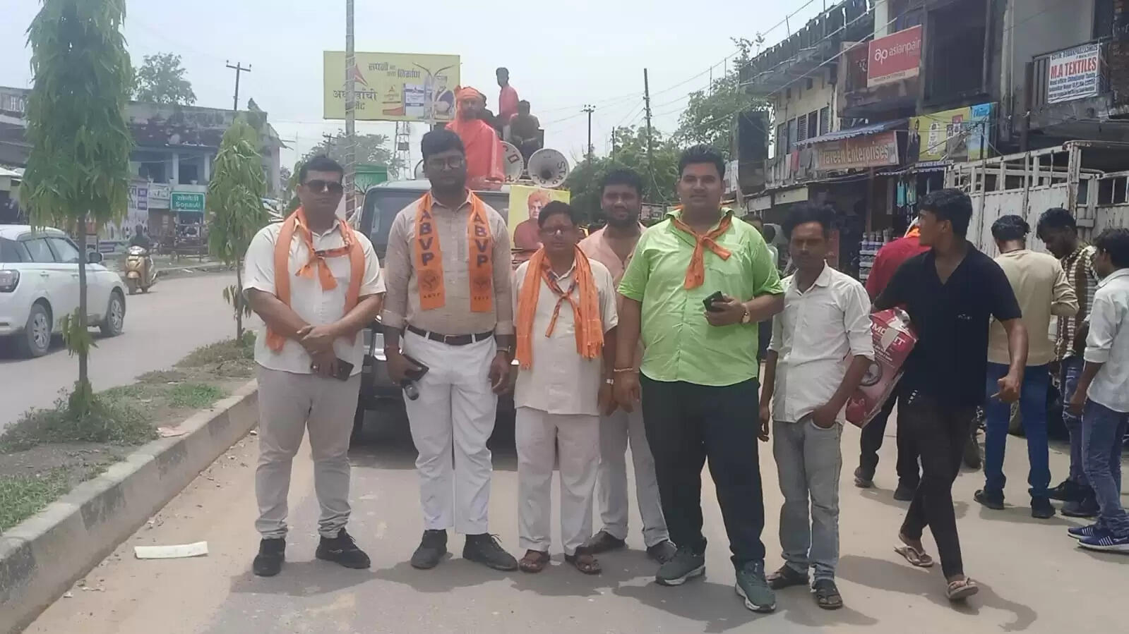 एबीवीपी का 77वां स्थापना दिवस: शोभायात्रा में उमड़ा जोश