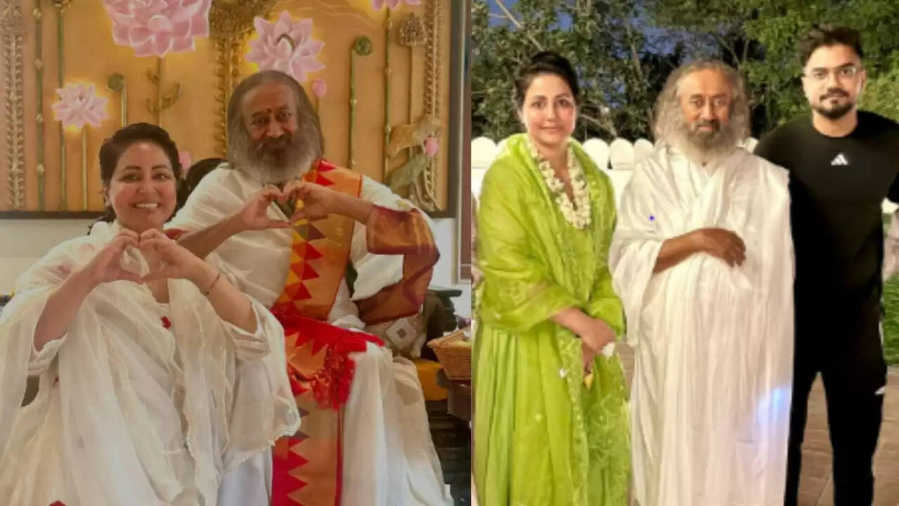 हिना खान की आध्यात्मिक यात्रा: श्री श्री रविशंकर के आश्रम में अनुभव