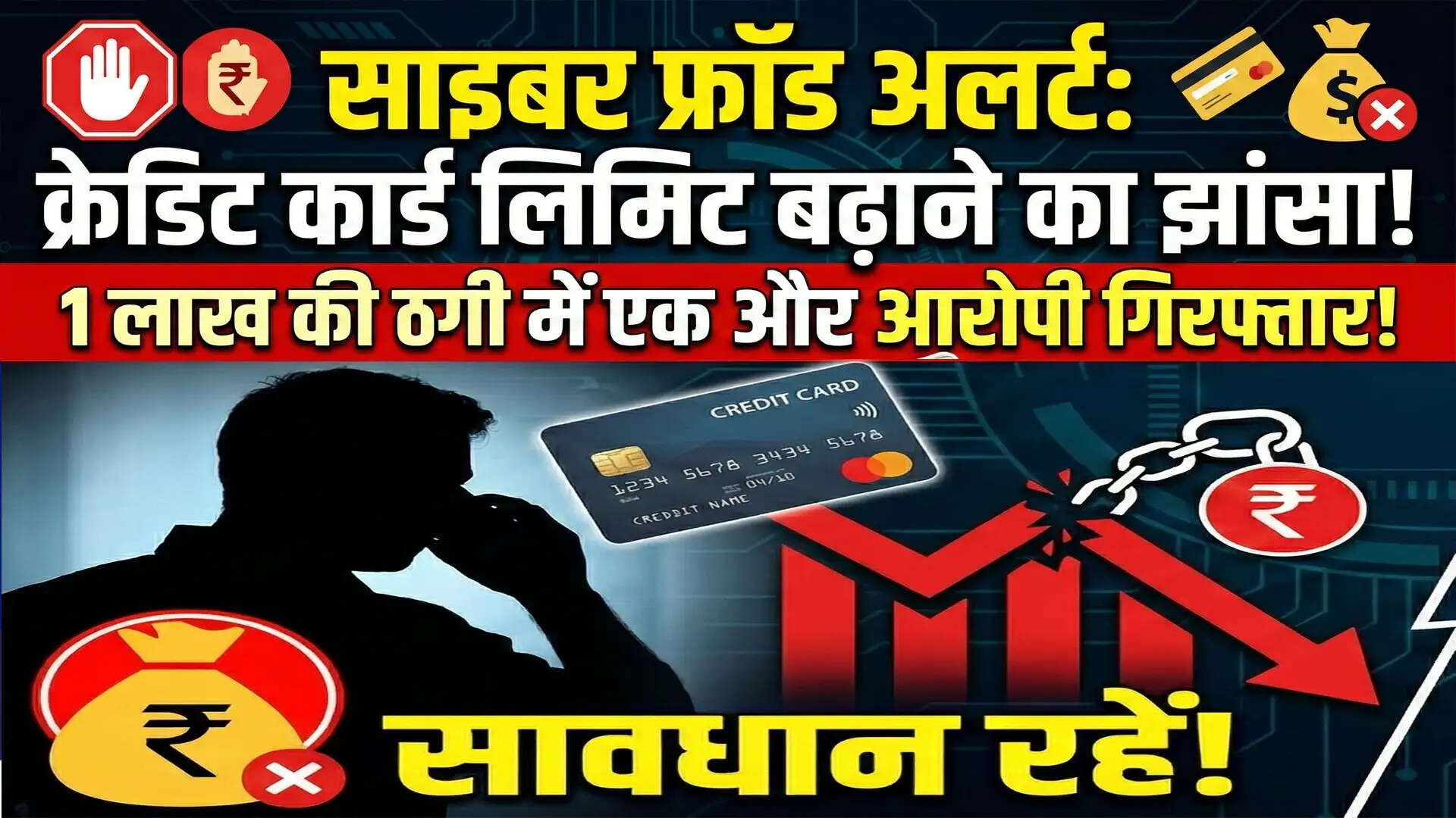 साइबर धोखाधड़ी: क्रेडिट कार्ड लिमिट बढ़ाने के नाम पर 1 लाख रुपये की ठगी में एक और आरोपी गिरफ्तार