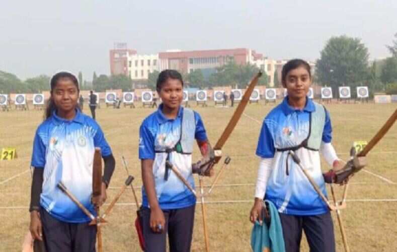 तीरंदाजी प्रतियोगिता में झारखंड इंडियन राउंड बालक टीम को स्वर्ण पदक