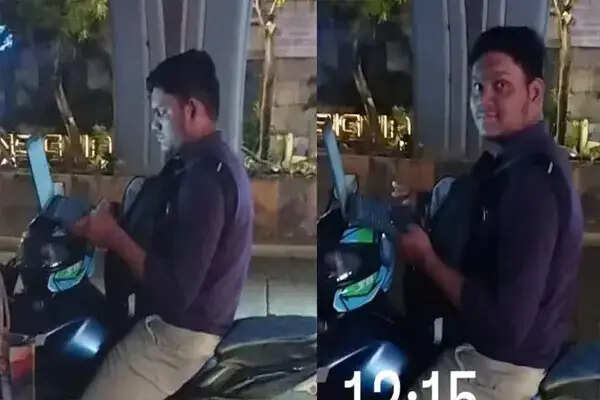 रात के अंधेरे में काम करते युवक का वीडियो वायरल, काम के दबाव की सच्चाई