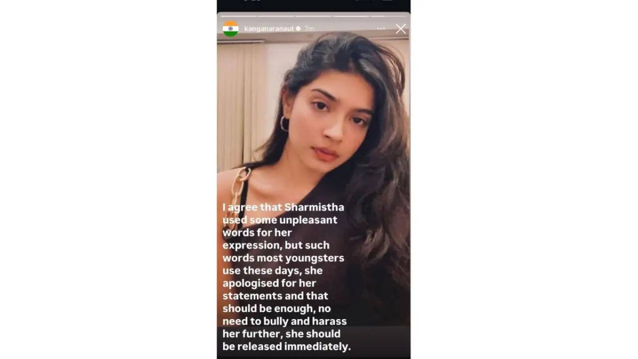 कंगना रनौत ने शर्मिष्ठा पनोली की गिरफ्तारी पर उठाई आवाज