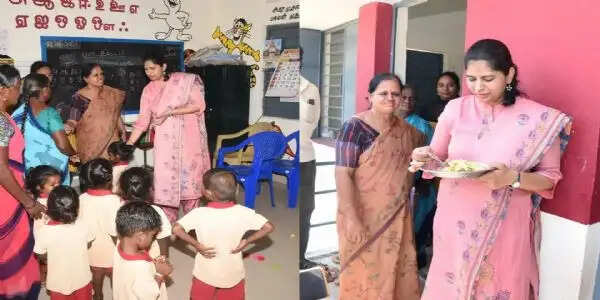 पेरंबलूर की जिला कलेक्टर ने दो वर्षीय बेटे का कराया आंगनवाड़ी में दाखिला