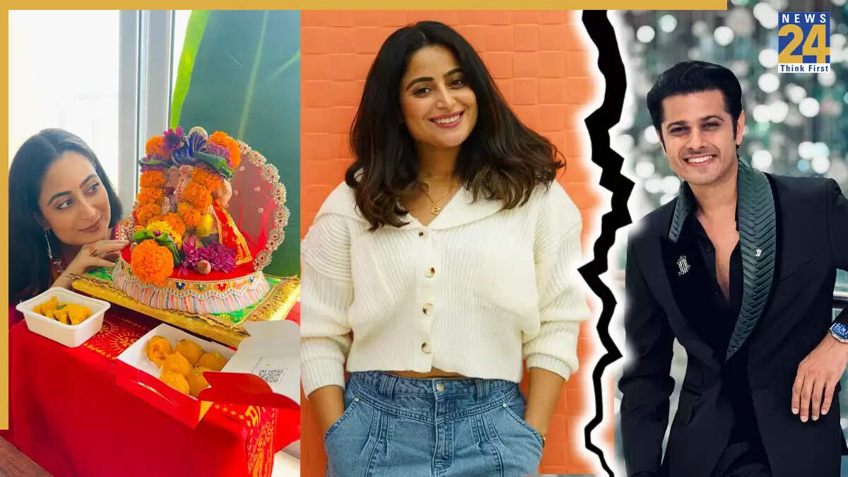 Aishwarya Sharma और Neil Bhatt के तलाक की अफवाहें: गणेश चतुर्थी पर अकेली नजर आईं