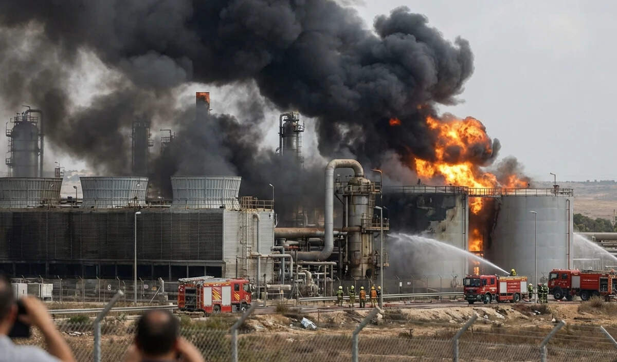 ईरान का इज़राइल पर बड़ा मिसाइल हमला: हाइफ़ा रिफाइनरी को निशाना बनाया गया