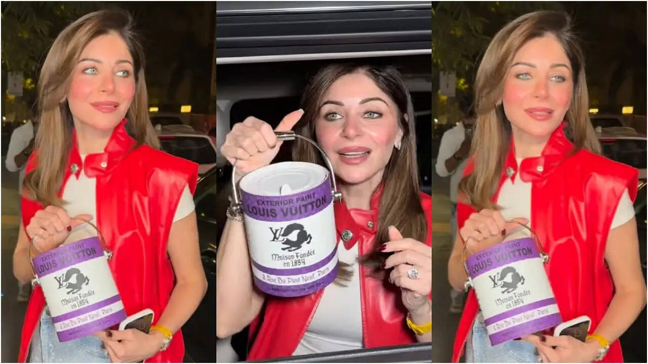 कनिका कपूर का अनोखा फैशन: लुई विटॉन का पेंट कैन बैग