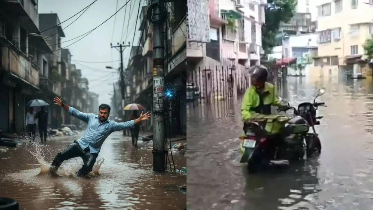 कोलकाता में मूसलधार बारिश: दुर्गा पूजा की तैयारियों पर पड़ा असर