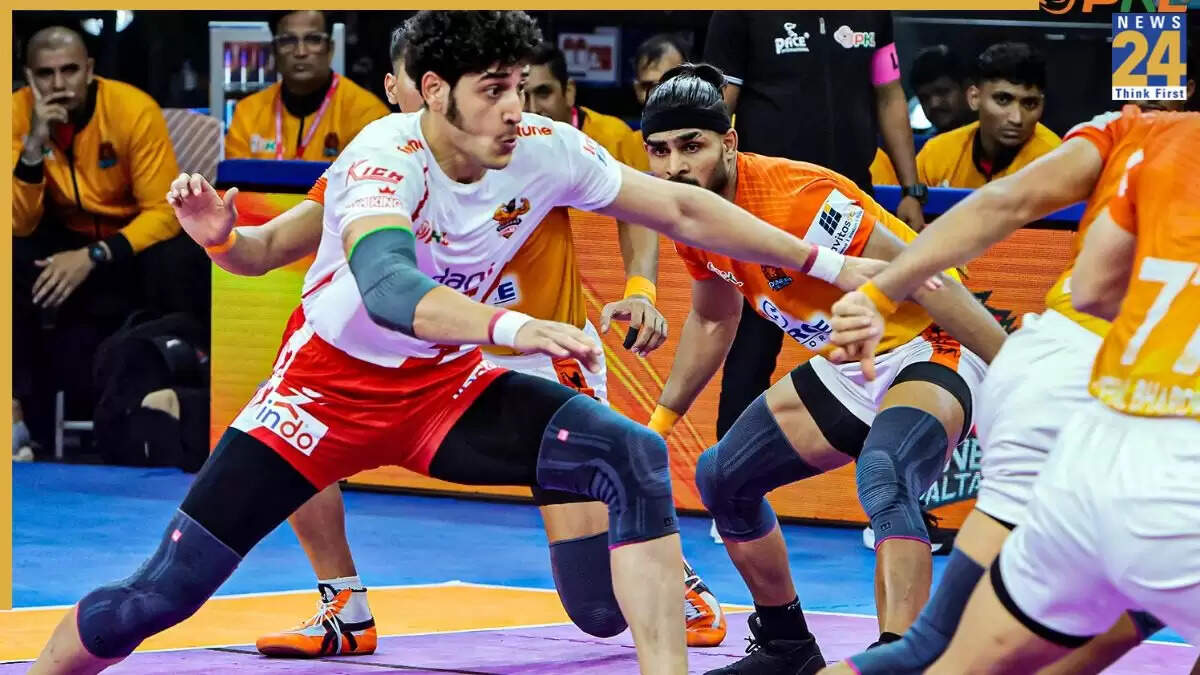 Pro Kabaddi League 2025: पुनेरी पलटन ने गुजरात जायंट्स को हराया
