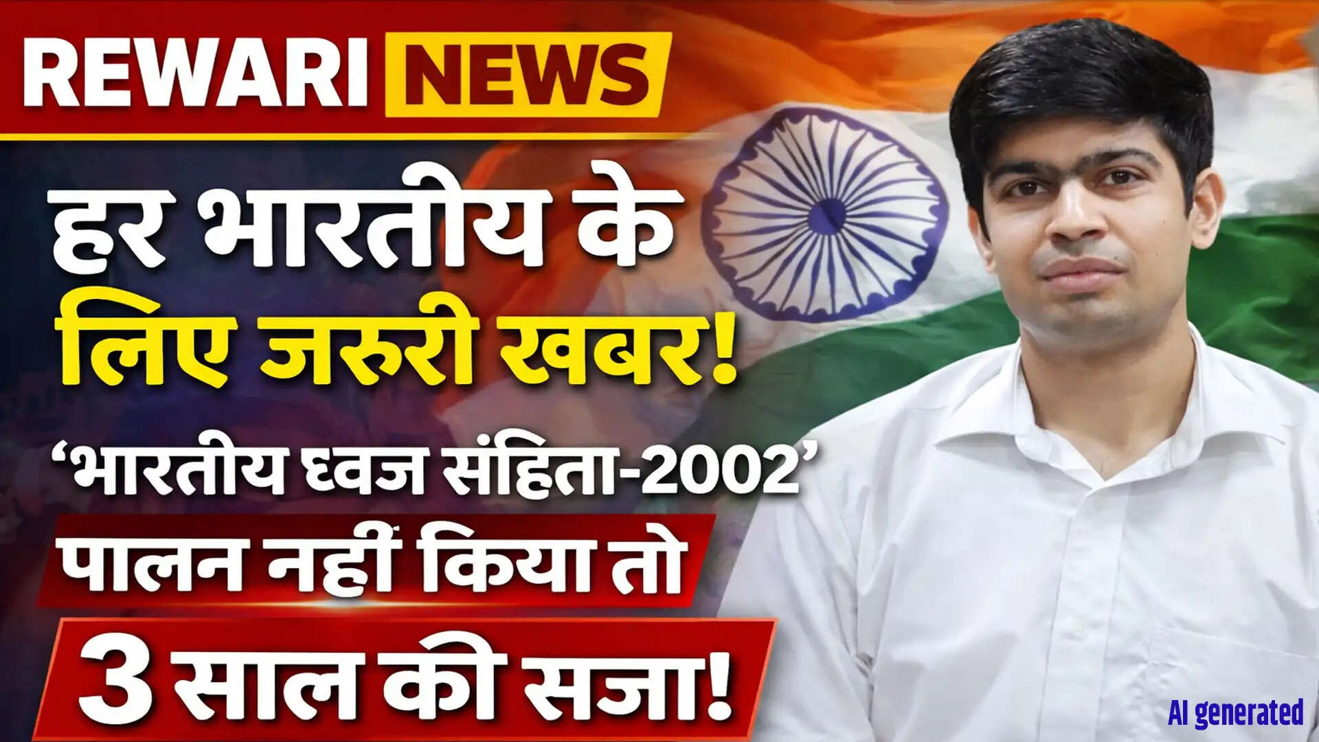 भारतीय ध्वज संहिता-2002 का पालन अनिवार्य, उल्लंघन पर हो सकती है सजा