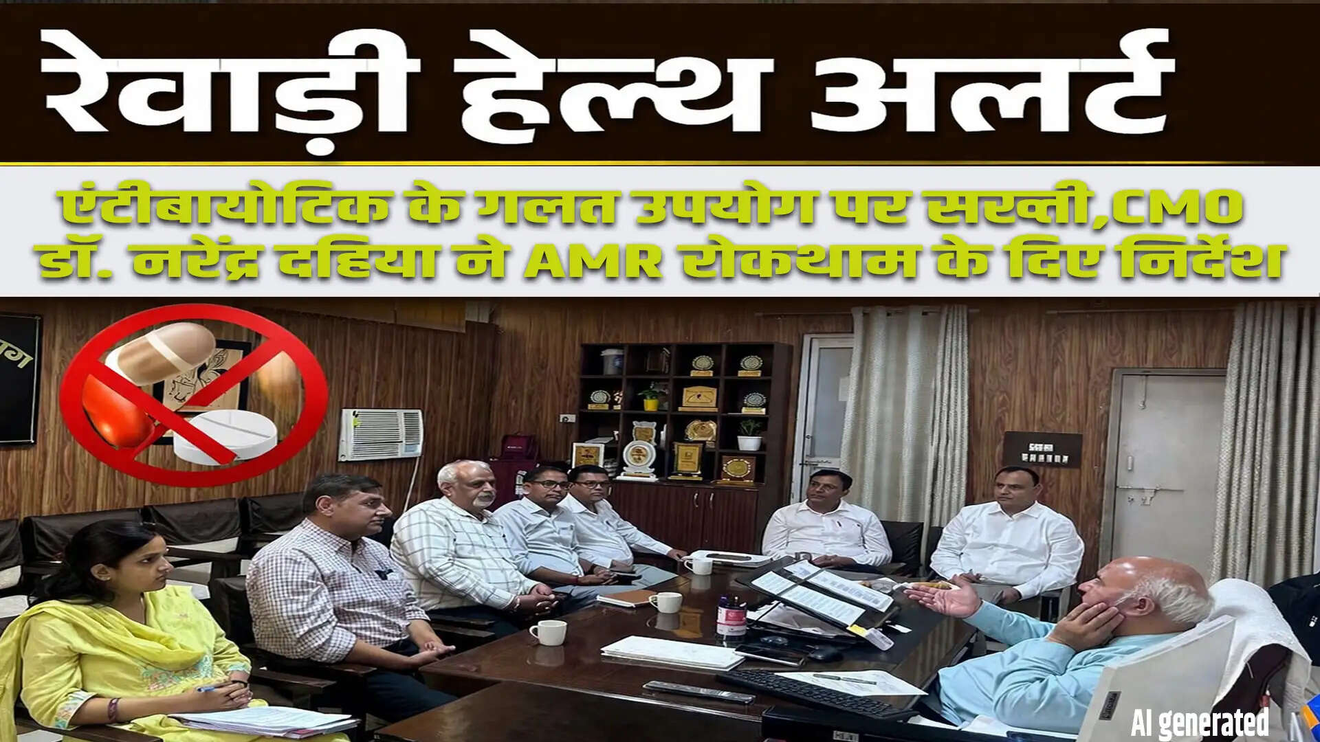 सिविल सर्जन की बैठक में एंटीबायोटिक के उपयोग पर चर्चा