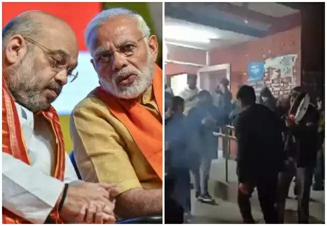 जेएनयू में विवादित नारों के खिलाफ प्रदर्शन, कांग्रेस ने की निंदा