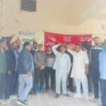 जींद में ट्रेन मैनेजरों का महंगाई भत्ते के लिए विरोध