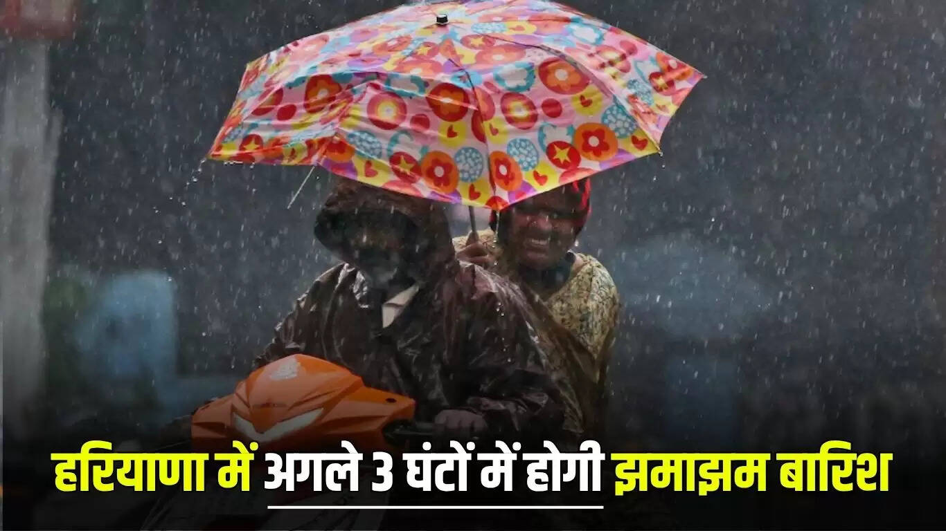 हरियाणा में बारिश का अलर्ट: अगले 3 घंटों में होगी झमाझम बारिश