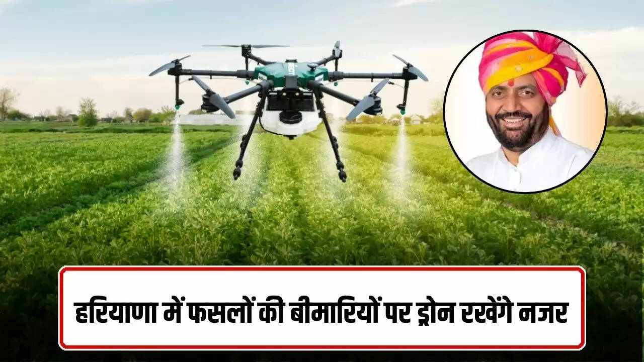 हरियाणा में ड्रोन से फसलों की बीमारियों की पहचान, किसानों को मिलेगी विशेष ट्रेनिंग