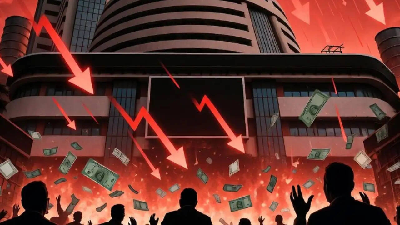 शेयर बाजार में भारी गिरावट, सेंसेक्स और निफ्टी में बड़ी गिरावट