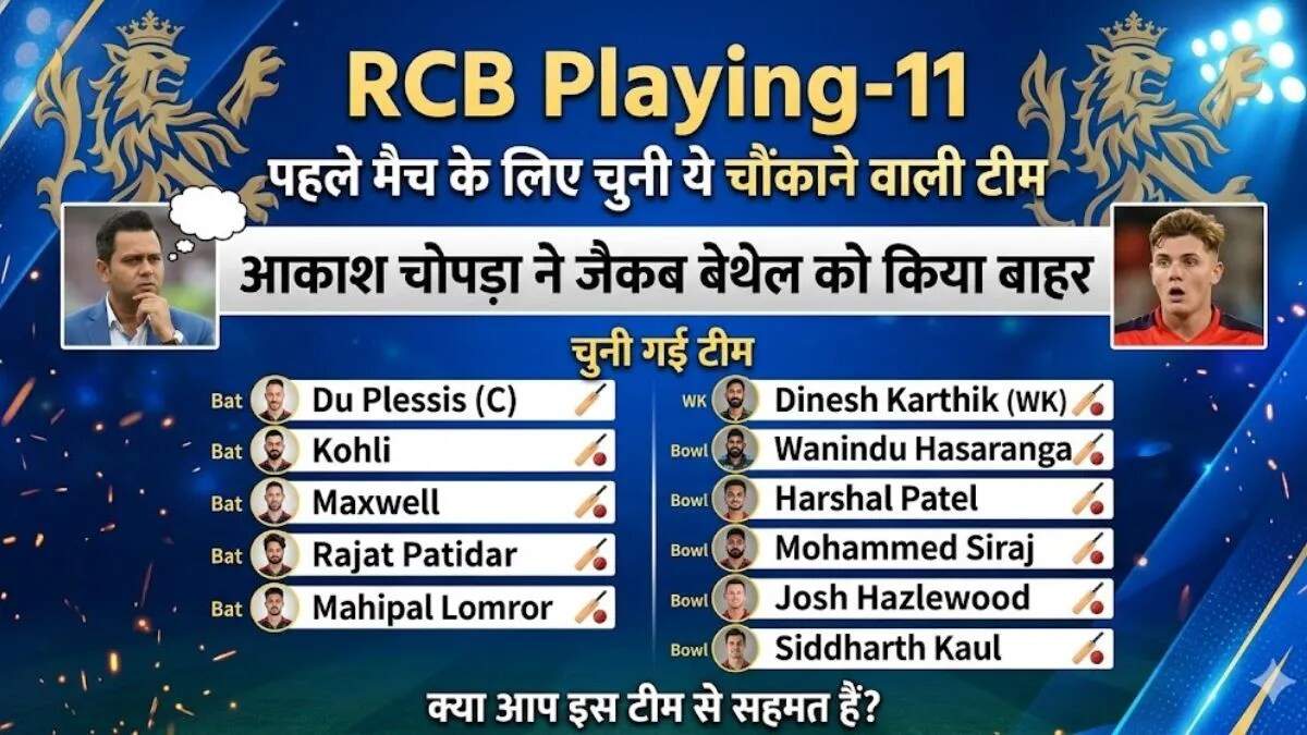 IPL 2026: RCB की संभावित प्लेइंग-11 में चौंकाने वाले बदलाव