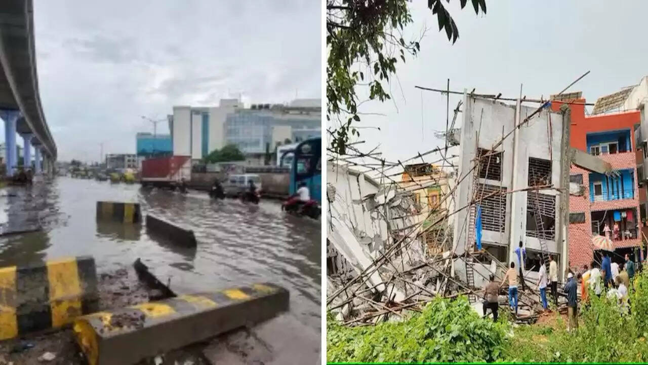 कर्नाटक में मानसून से बेंगलुरु में भारी तबाही, राहत कार्य जारी