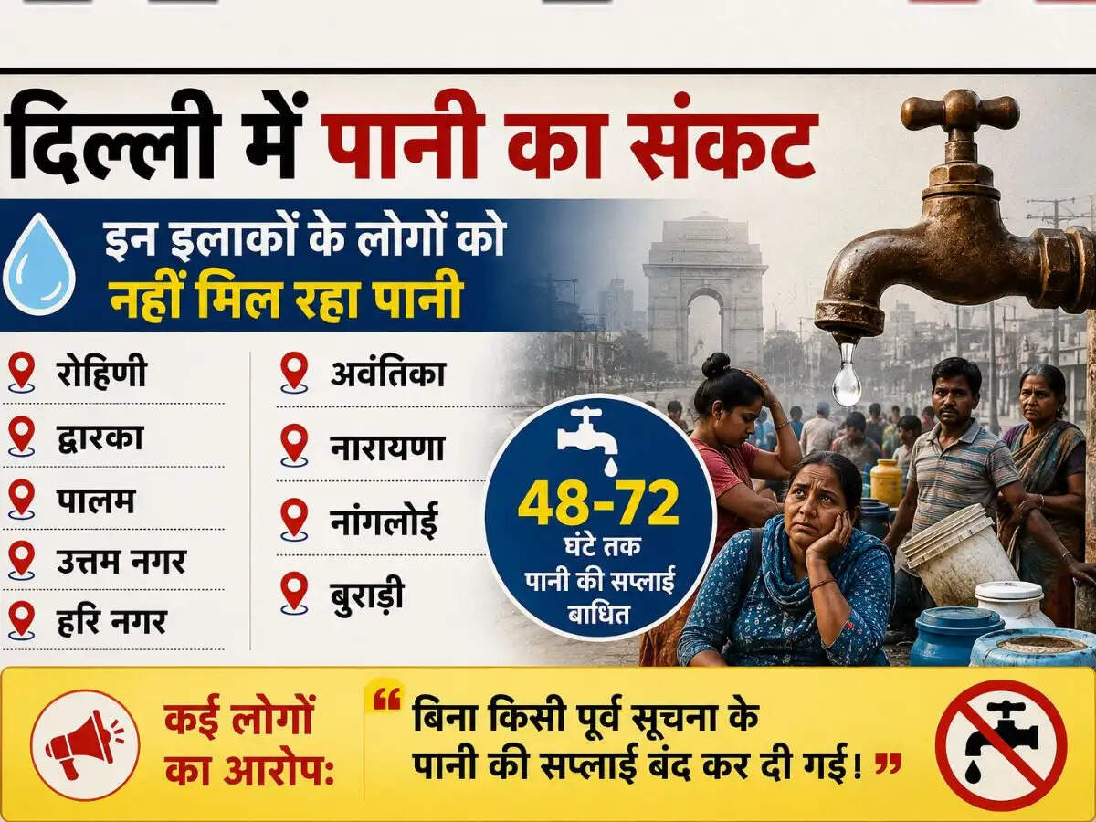 दिल्ली में पानी की किल्लत: मुनक नहर रिसाव से प्रभावित क्षेत्र