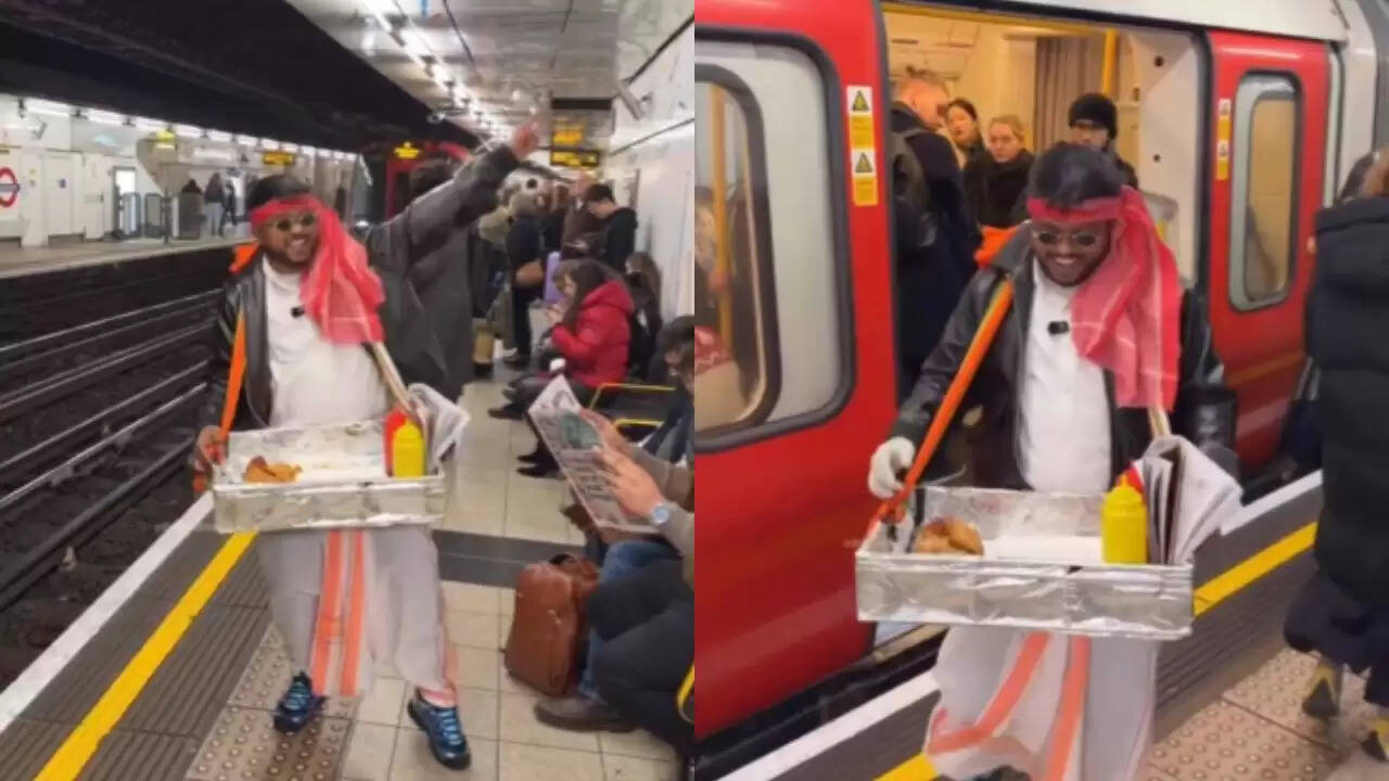 लंदन की ट्रेन में समोसे बेचते भारतीय का वीडियो हुआ वायरल