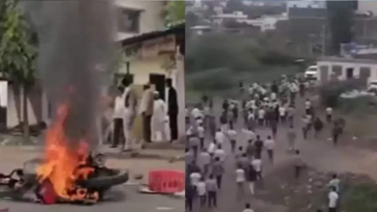 पुणे में हिंसा: धार्मिक स्थल पर पथराव और आगजनी के वीडियो वायरल
