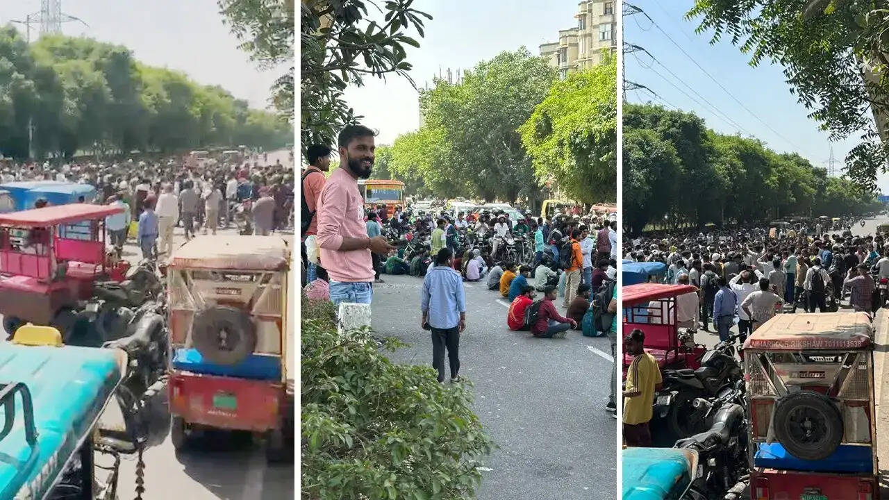 दिल्ली-एनसीआर में मजदूरों का आंदोलन: नोएडा में प्रदर्शन से यातायात प्रभावित