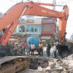 जींद में धंसी सड़क की मरम्मत कार्य युद्धस्तर पर शुरू