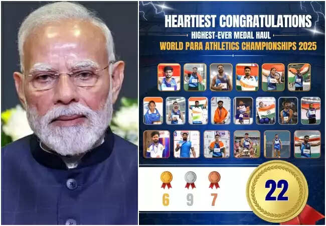 भारत का शानदार प्रदर्शन: विश्व पैरा-एथलेटिक्स चैंपियनशिप में 22 पदक जीते