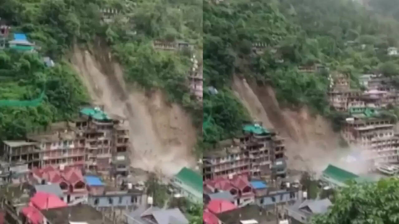 कुल्लू में भूस्खलन: भारी बारिश से निर्माणाधीन इमारत को नुकसान
