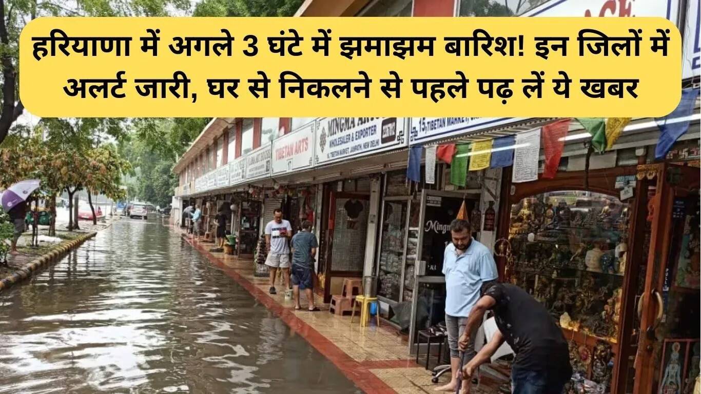 हरियाणा में बारिश का अलर्ट: अगले 3 घंटे में भारी बारिश की संभावना