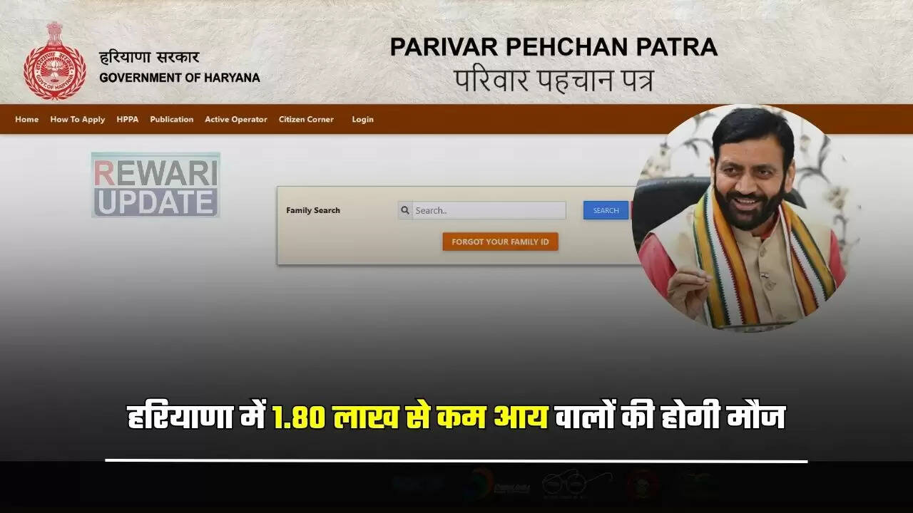 हरियाणा सरकार की नई योजना: 1.80 लाख से कम आय वाले परिवारों को मिलेगा लाभ