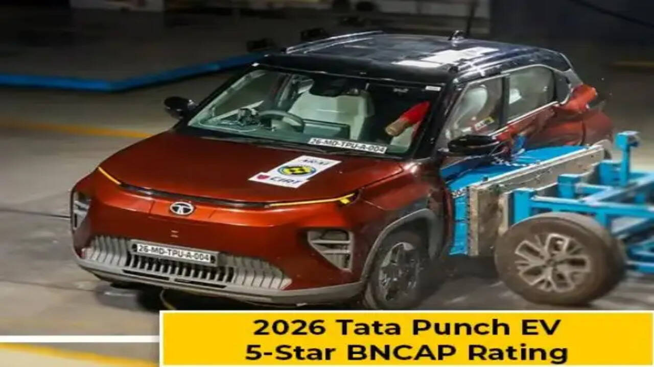 Tata Punch EV Facelift: 5-Star Safety Rating Achieved in Crash Tests