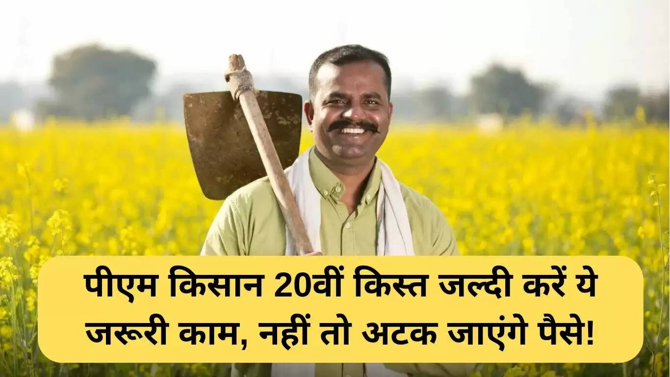 पीएम किसान योजना की 20वीं किस्त: जरूरी कदम उठाएं, नहीं तो फंस सकता है पैसा