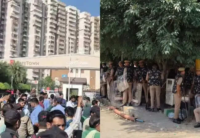 नोएडा में श्रमिकों के प्रदर्शन के दौरान हिंसा की घटनाएं, पुलिस ने कड़ी सुरक्षा बरती