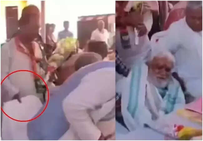 अश्विनी चौबे का मंच पर गिरने का वीडियो हुआ वायरल