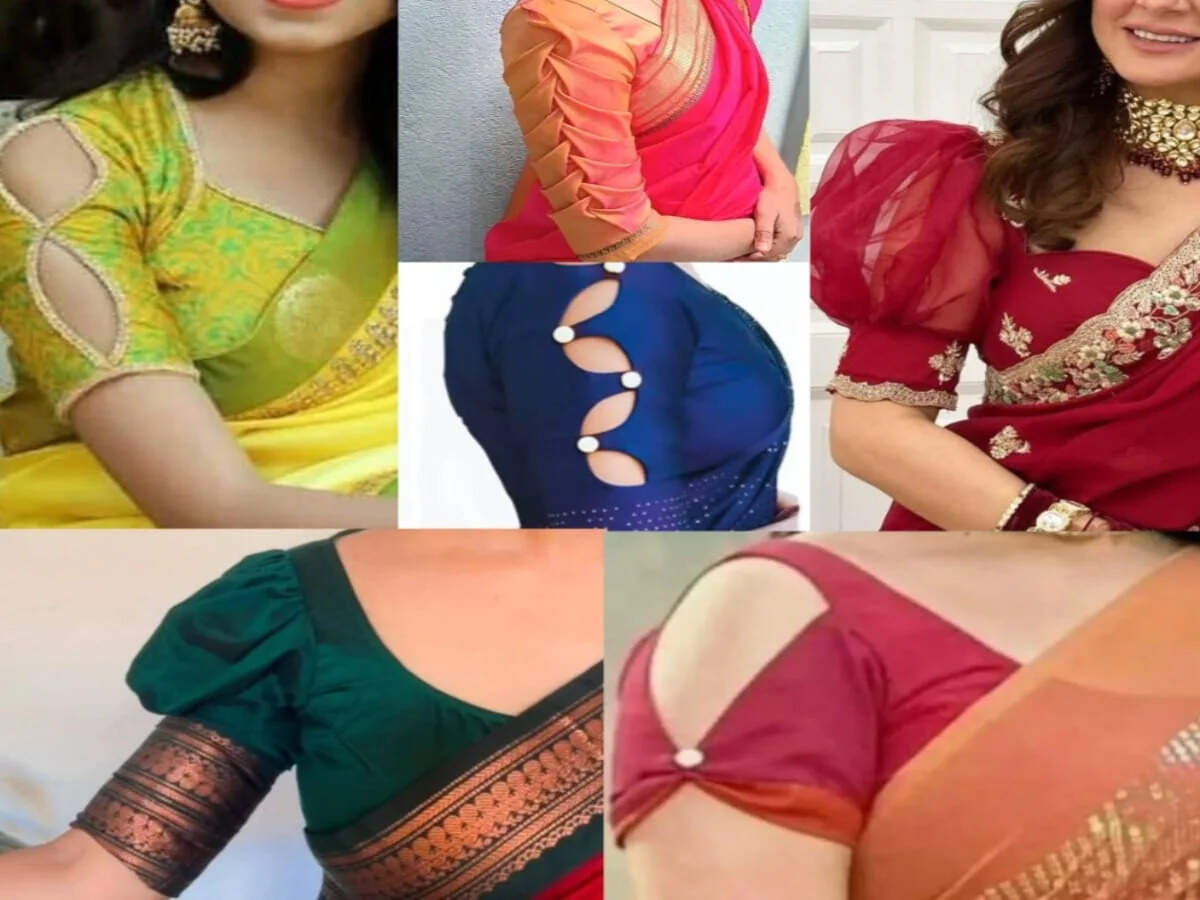 गर्मी में साड़ी के साथ बोट नेक और स्लीवलेस ब्लाउज के बेहतरीन डिज़ाइन