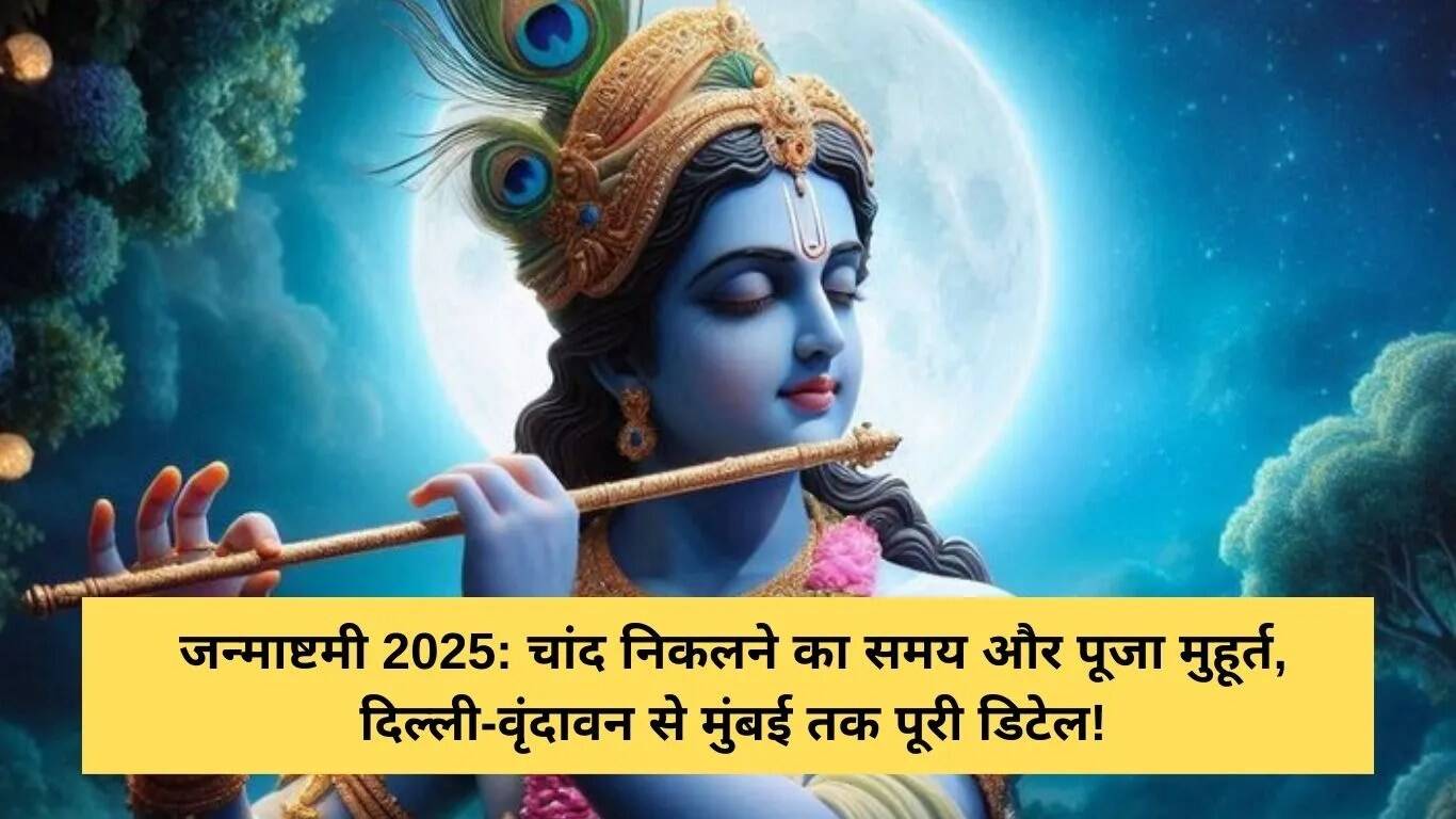 जन्माष्टमी 2025: चांद निकलने का समय और पूजा का शुभ मुहूर्त