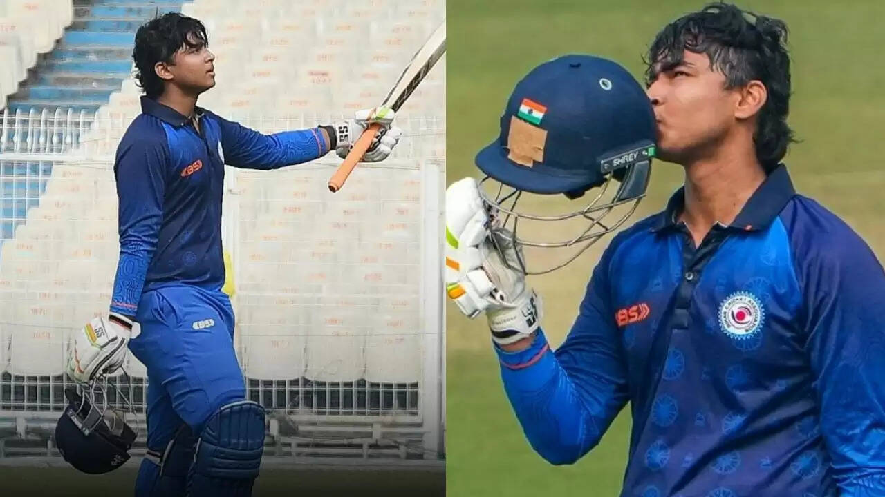 विजय हजारे ट्रॉफी में वैभव सूर्यवंशी का धमाल, 190 रन की पारी