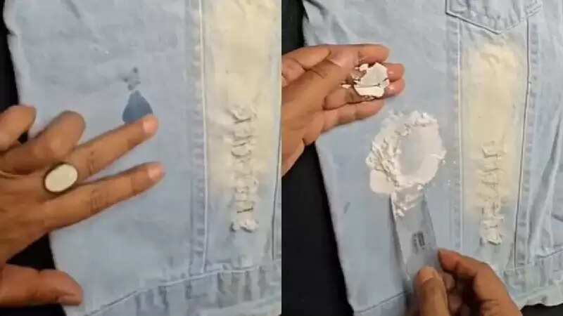 महिला का तेल के दाग हटाने का अनोखा तरीका हुआ वायरल