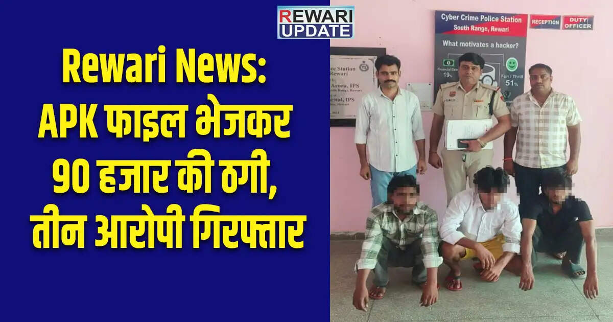 साइबर ठगी के मामले में तीन आरोपियों की गिरफ्तारी, 90 हजार रुपये की धोखाधड़ी