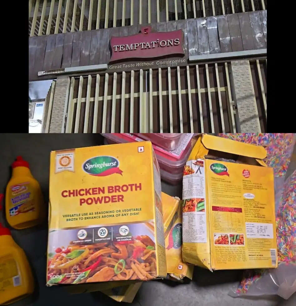 मुरादाबाद में खाद्य सुरक्षा विभाग की टेम्पटेशन बेकरी पर छापेमारी