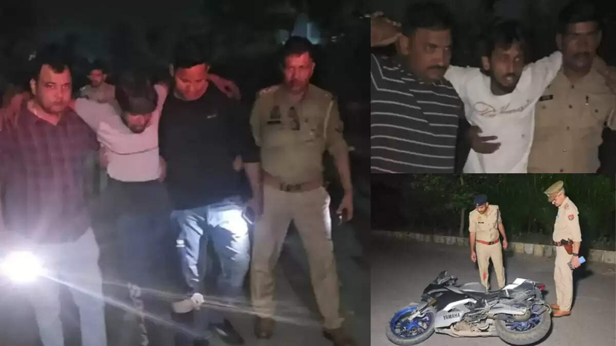 गाजियाबाद में पुलिस की मुठभेड़ में 5 लुटेरों की गिरफ्तारी