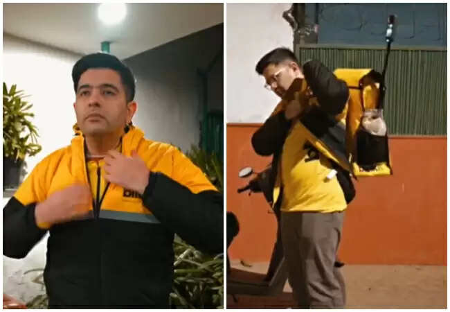 राघव चड्ढा बने डिलीवरी बॉय, गिग वर्कर्स के मुद्दों को समझने के लिए उतरे मैदान में