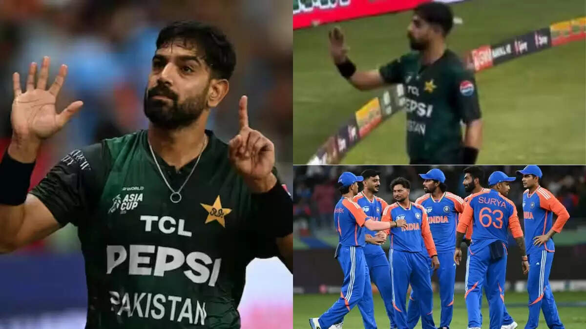 हारिस रउफ़ की विवादास्पद हरकत, लाइव मैच में 6-0 का इशारा