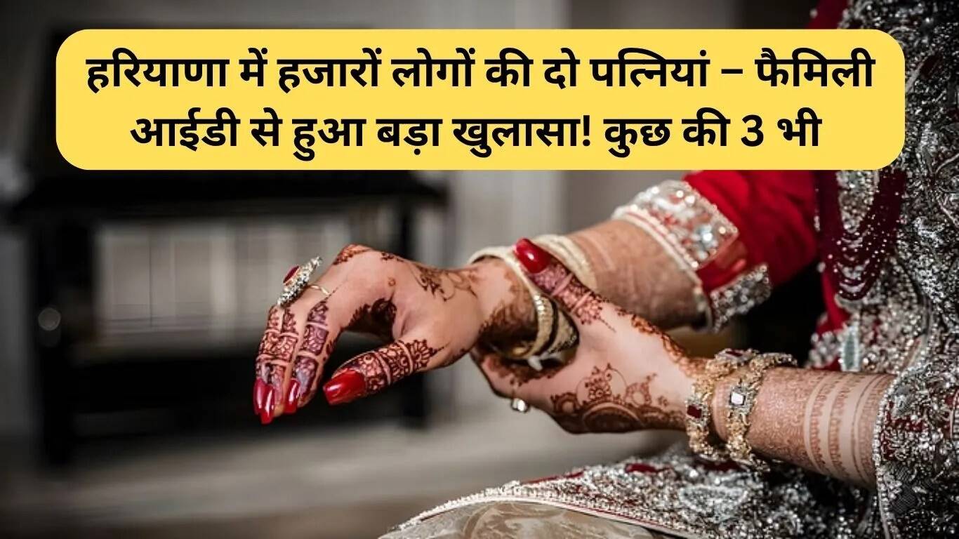 हरियाणा में फैमिली आईडी डेटा से खुलासा: हजारों लोगों की दो या तीन पत्नियां