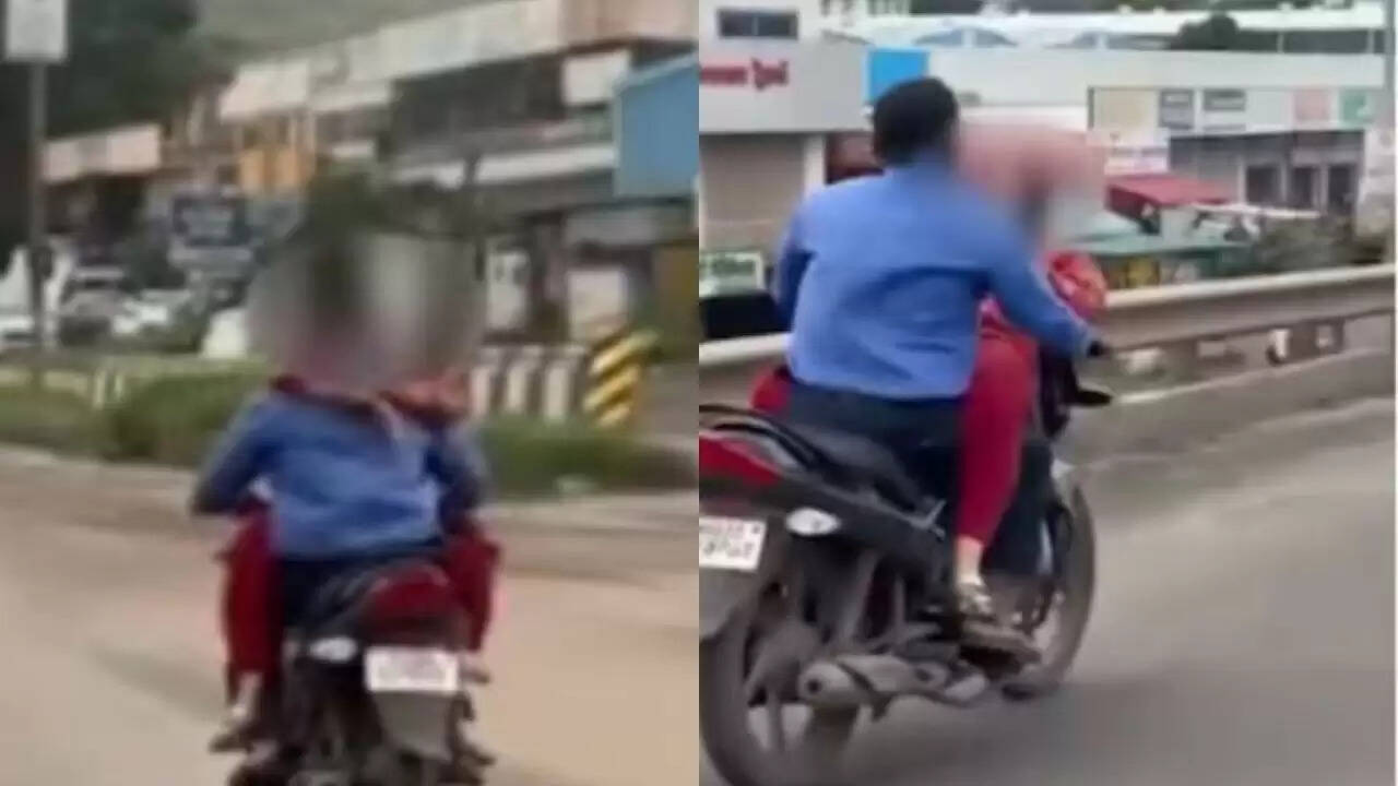 पुणे में बाइक पर खतरनाक स्टंट करते कपल का वीडियो वायरल