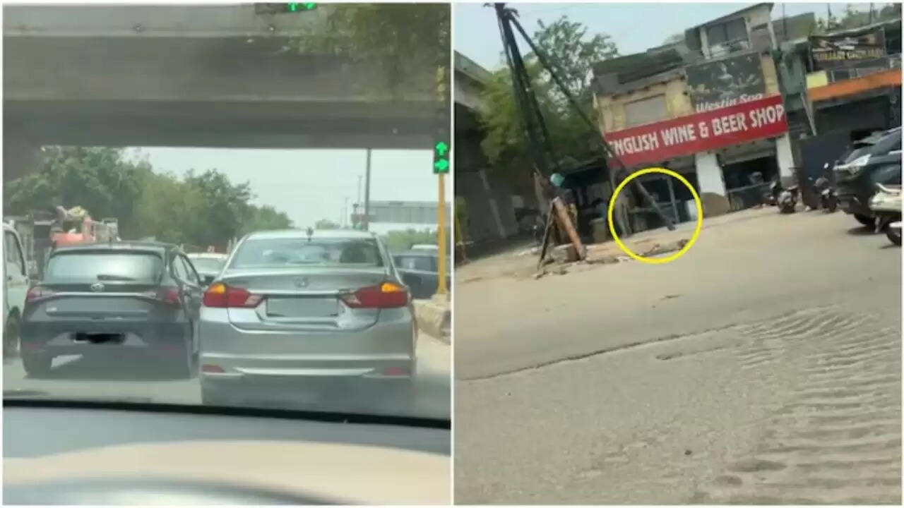 नोएडा में ट्रैफिक सिग्नल पर युवक की लापरवाही से हुआ हंगामा